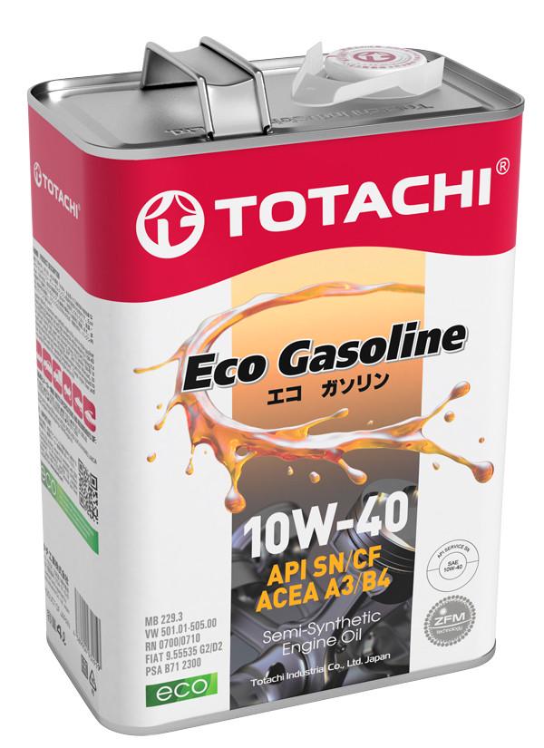 Масло моторное TOTACHI Eco Gasoline, полусинтетическое, 10W-40, SN/CF